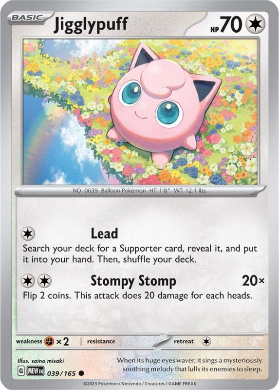 SV3.5 - 151 - 039/165 - Jigglypuff - Common - Reverse Holo