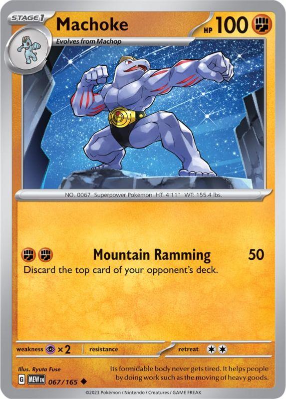 SV3.5 - 151 - 067/165 - Machoke - Uncommon - Reverse Holo