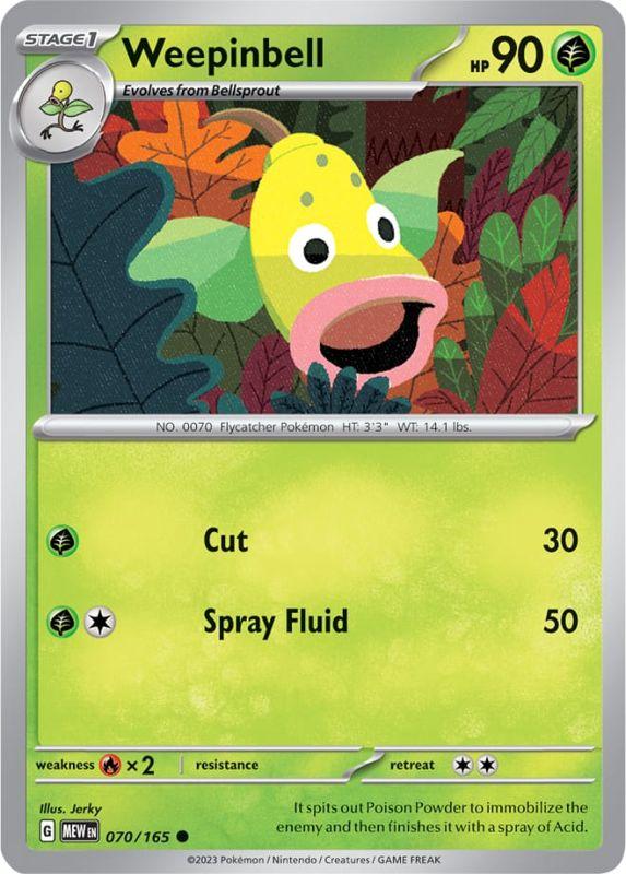 SV3.5 - 151 - 070/165 - Weepinbell - Common - Reverse Holo