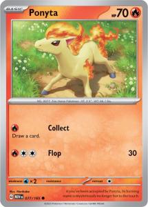 SV3.5 - 151 - 077/165 - Ponyta - Common - Reverse Holo