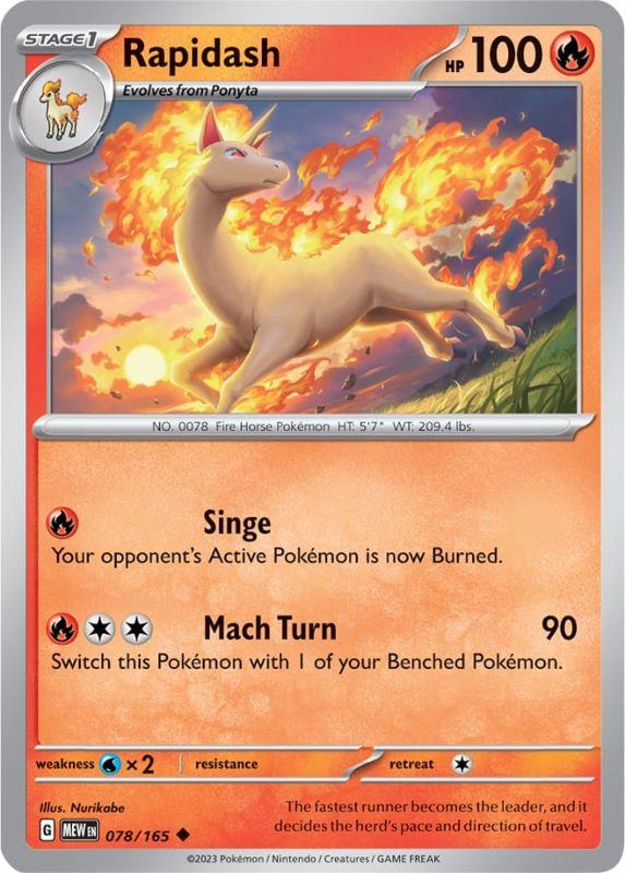 SV3.5 - 151 - 078/165 - Rapidash - Uncommon - Reverse Holo