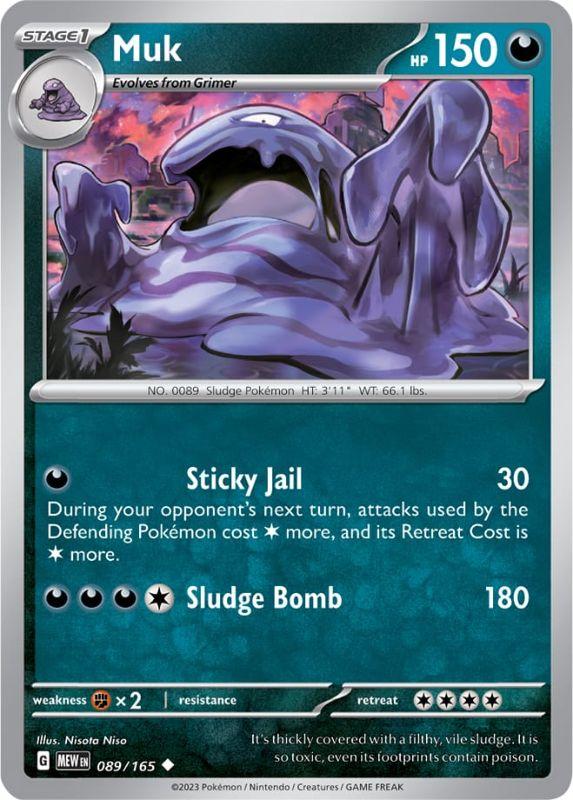 SV3.5 - 151 - 089/165 - Muk - Uncommon - Reverse Holo