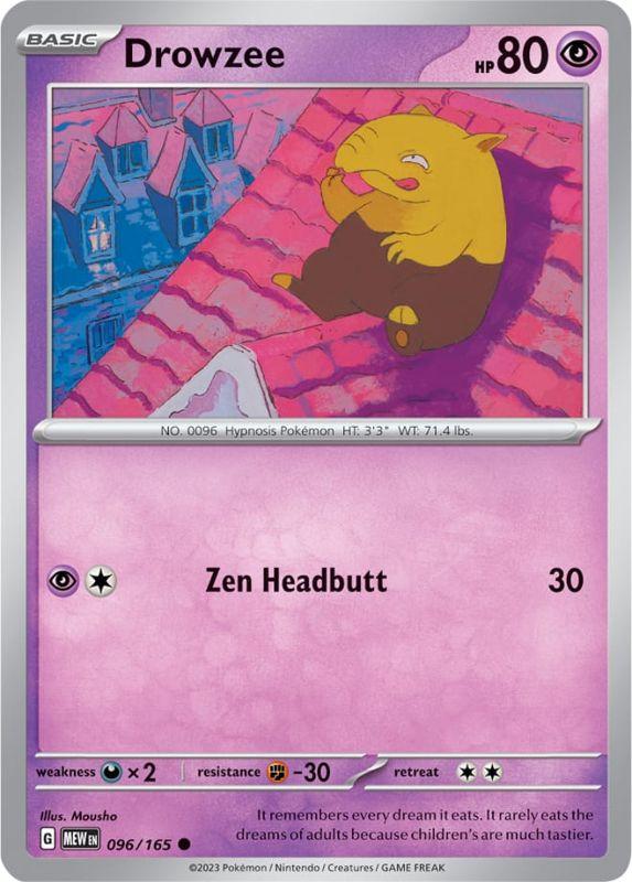 SV3.5 - 151 - 096/165 - Drowzee - Common - Reverse Holo