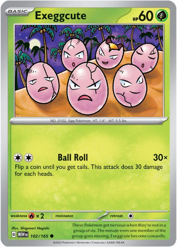 SV3.5 - 151 - 102/165 - Exeggcute - Common - Reverse Holo