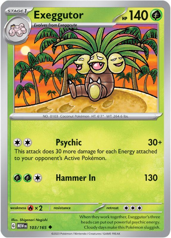 SV3.5 - 151 - 103/165 - Exeggutor - Uncommon - Reverse Holo