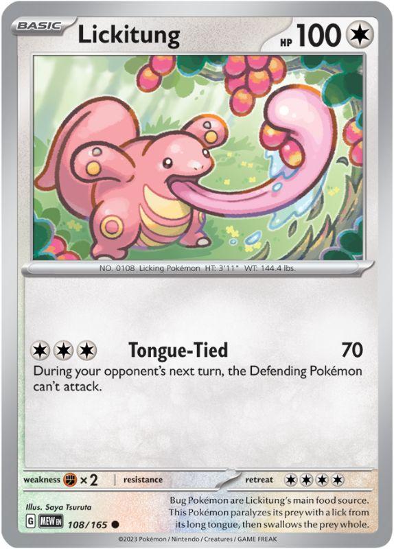 SV3.5 - 151 - 108/165 - Lickitung - Common - Reverse Holo