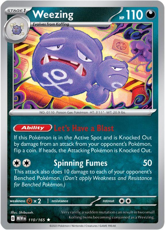 SV3.5 - 151 - 110/165 - Weezing - Rare - Reverse Holo