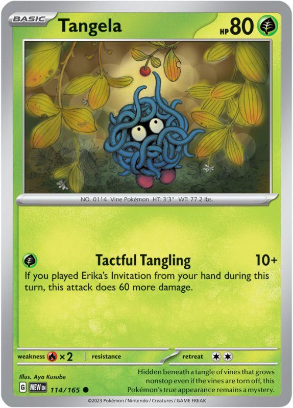 SV3.5 - 151 - 114/165 - Tangela - Common - Reverse Holo