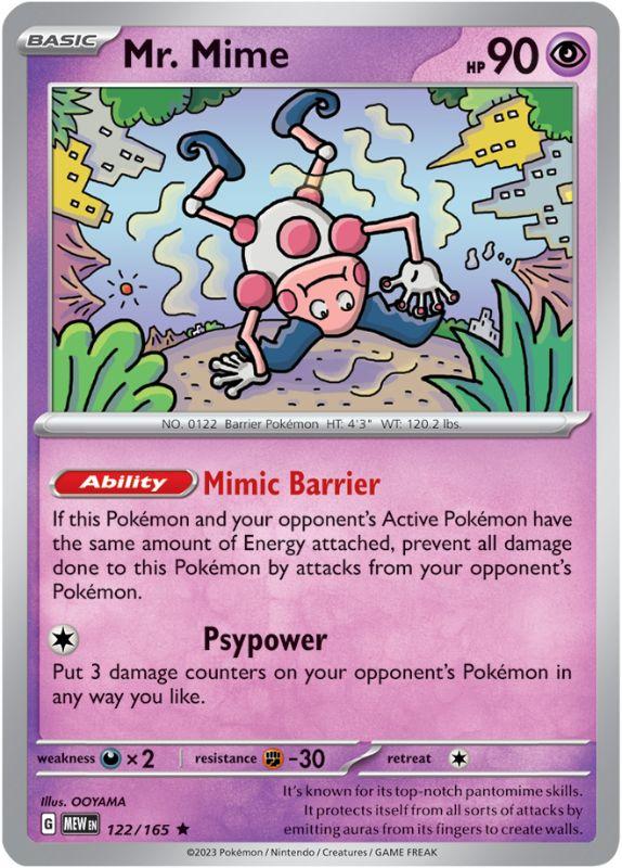 SV3.5 - 151 - 122/165 - Mr. Mime - Rare - Reverse Holo