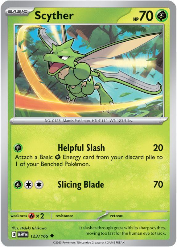 SV3.5 - 151 - 123/165 - Scyther - Uncommon - Reverse Holo