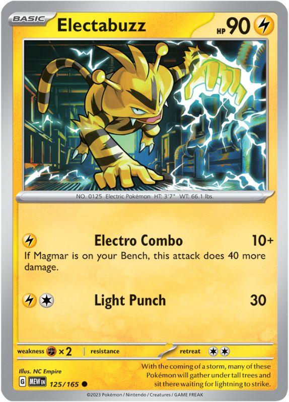 SV3.5 - 151 - 125/165 - Electabuzz - Common - Reverse Holo