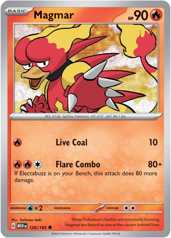 SV3.5 - 151 - 126/165 - Magmar - Common - Reverse Holo