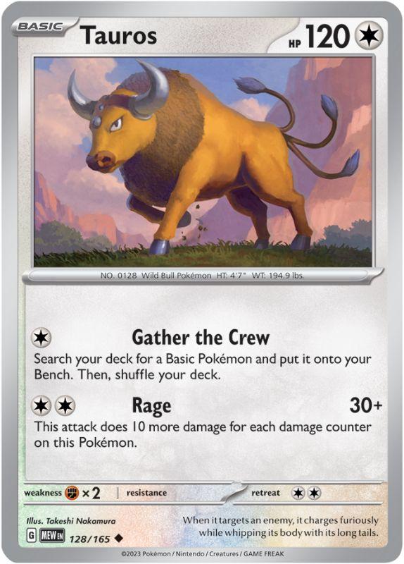 SV3.5 - 151 - 128/165 - Tauros - Uncommon - Reverse Holo