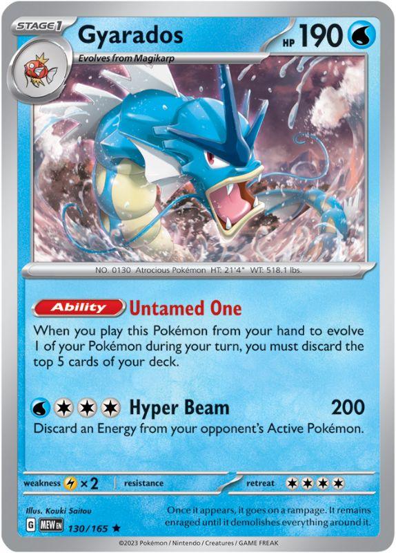 SV3.5 - 151 - 130/165 - Gyarados - Rare - Reverse Holo