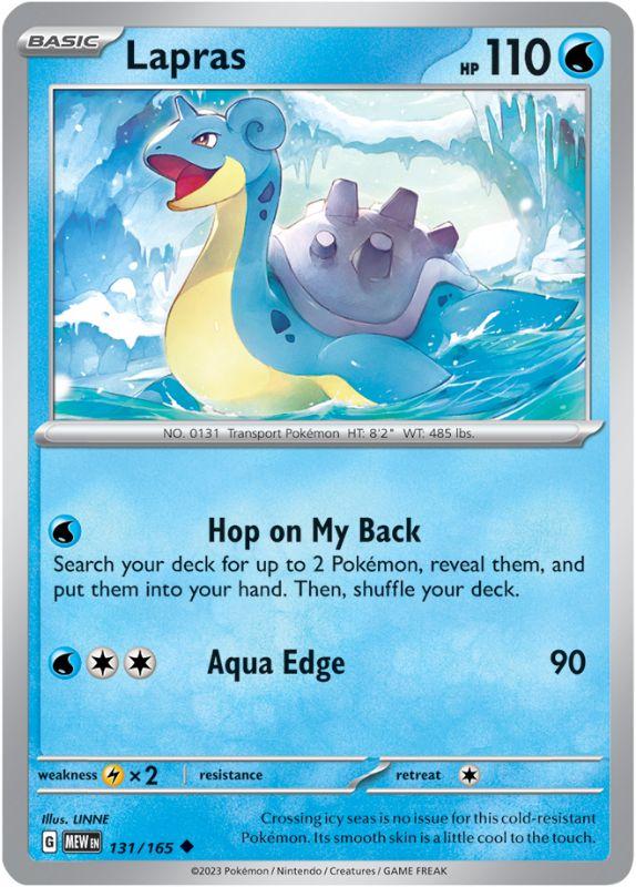 SV3.5 - 151 - 131/165 - Lapras - Uncommon - Reverse Holo