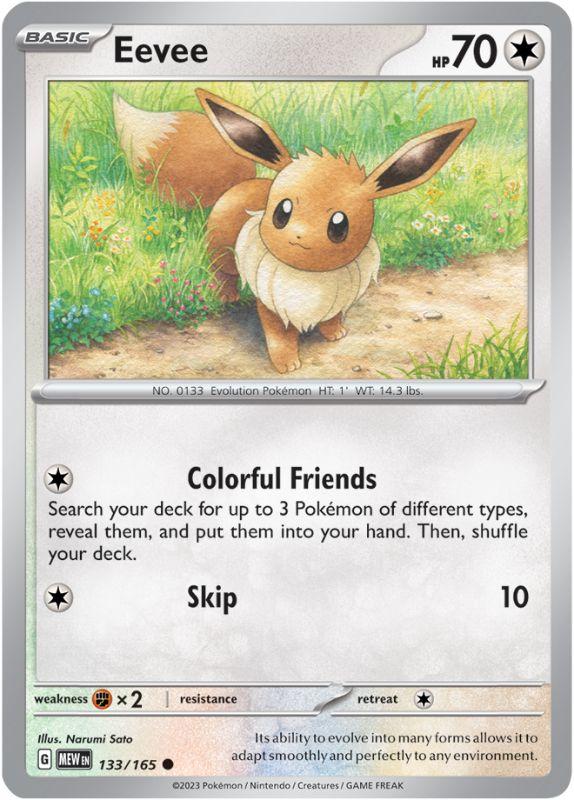 SV3.5 - 151 - 133/165 - Eevee - Common - Reverse Holo