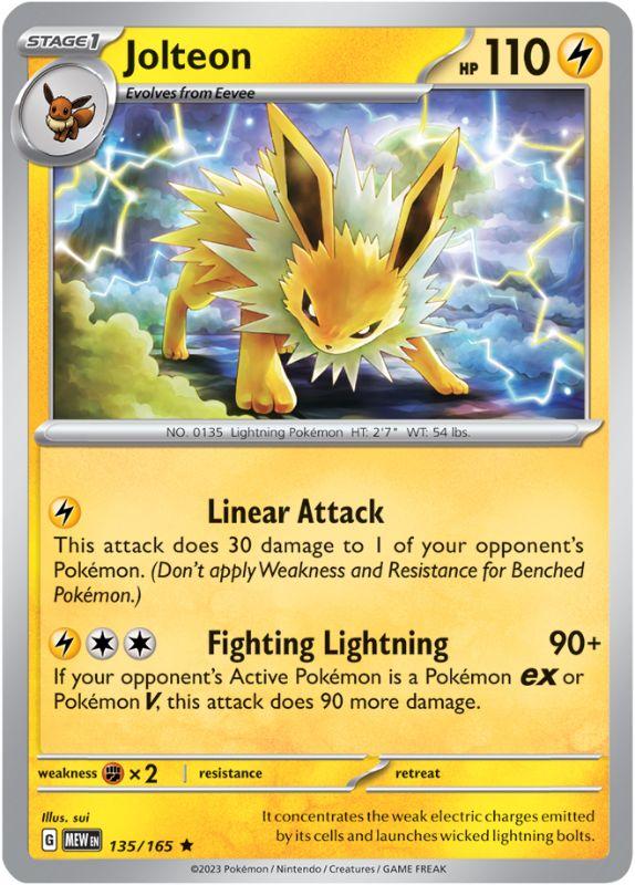 SV3.5 - 151 - 135/165 - Jolteon - Rare - Reverse Holo