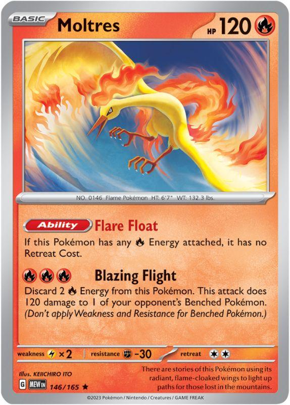 SV3.5 - 151 - 146/165 - Moltres - Rare - Reverse Holo