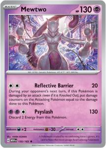 SV3.5 - 151 - 150/165 - Mewtwo - Rare - Reverse Holo