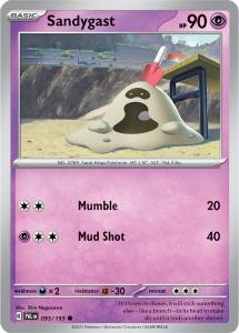 SV2 - Paldea Evolved - 095 /193 - Sandygast - Common Reverse