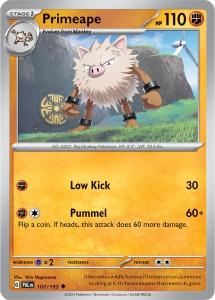 SV2 - Paldea Evolved - 107/193 - Primeape - Cosmos Holo Promo