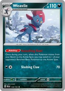 SV2 - Paldea Evolved - 134/193 - Weavile - Rare