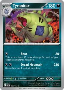 SV2 - Paldea Evolved - 135/193 - Tyranitar - Rare Reverse