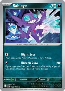 SV2 - Paldea Evolved - 136/193 - Sableye - Rare Reverse