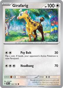 SV2 - Paldea Evolved - 154/193 - Girafarig - Common Reverse