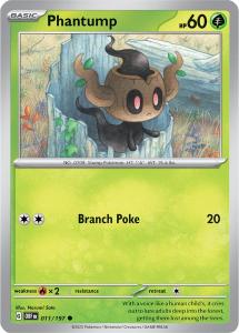 SV3 - Obsidian Flames - 011/197 - Phantump - Common