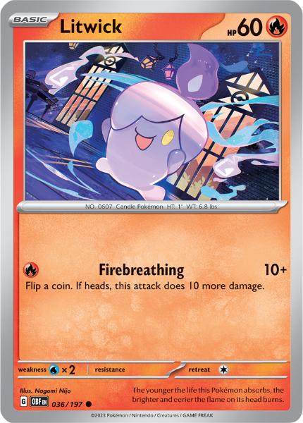 SV3 - Obsidian Flames - 036/197 - Litwick - Common