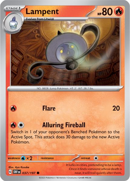 SV3 - Obsidian Flames - 037/197 - Lampent - Common