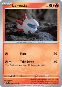 SV3 - Obsidian Flames - 040/197 - Larvesta - Common