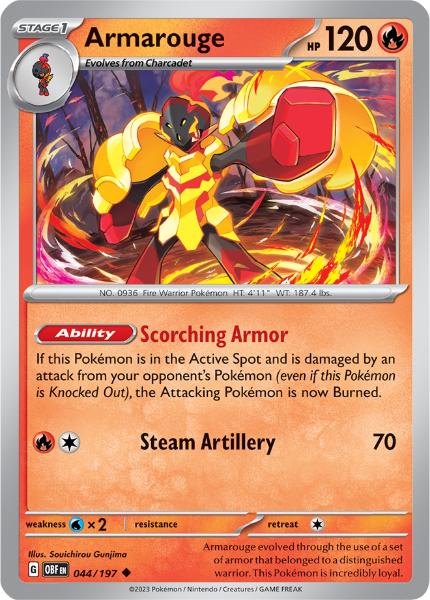 SV3 - Obsidian Flames - 044/197 - Armarouge - Uncommon Reverse