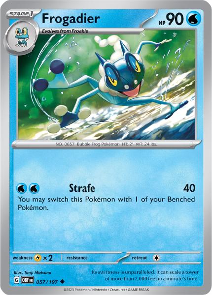 SV3 - Obsidian Flames - 057/197 - Frogadier - Uncommon Reverse