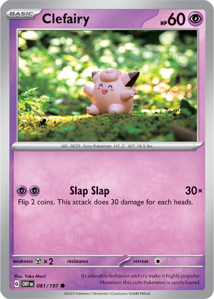 SV3 - Obsidian Flames - 081/197 - Clefairy - Common Reverse