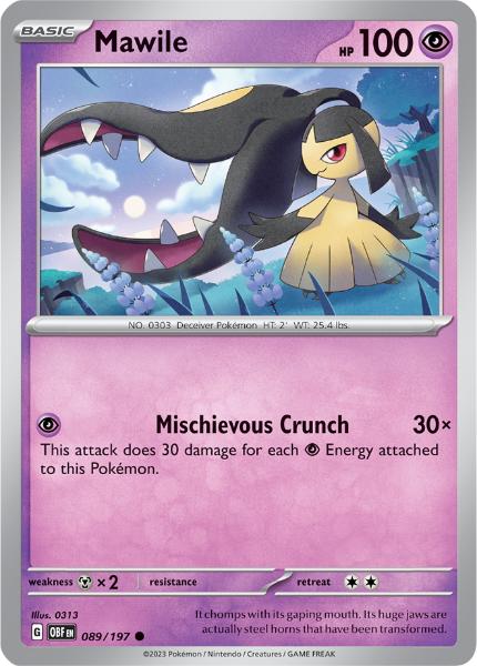 SV3 - Obsidian Flames - 089/197 - Mawile - Common Reverse