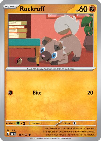 SV3 - Obsidian Flames - 116/197 - Rockruff - Common