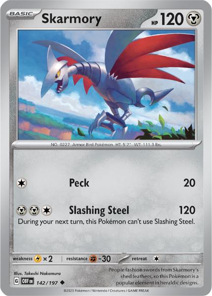 SV3 - Obsidian Flames - 142/197 - Skarmory - Uncommon