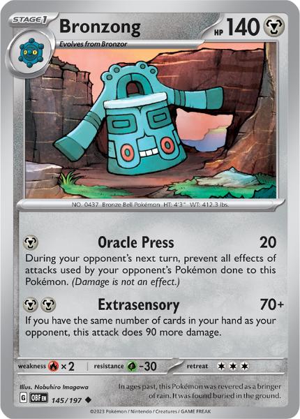 SV3 - Obsidian Flames - 145/197 - Bronzong - Uncommon Reverse