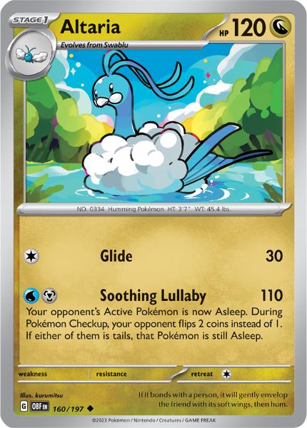 SV3 - Obsidian Flames - 160/197 - Altaria - Uncommon Reverse