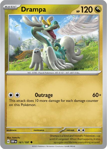 SV3 - Obsidian Flames - 161/197 - Drampa - Uncommon