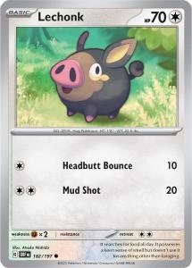 SV3 - Obsidian Flames - 182/197 - Lechonk - Common Reverse