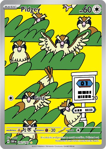 SV3 - Obsidian Flames - 207/197 - Pidgey - Illustration Rare