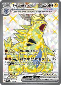 SV3 - Obsidian Flames - 211/197 - Tyranitar ex - Special Illustration Rare