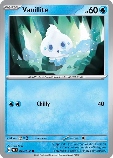 SV4 - Paradox Rift - 043/182 - Vanillite - Common Reverse