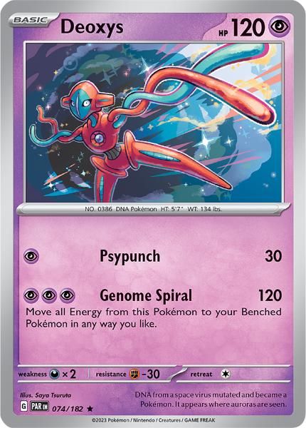 SV4 - Paradox Rift - 074/182 - Deoxys - Rare Reverse