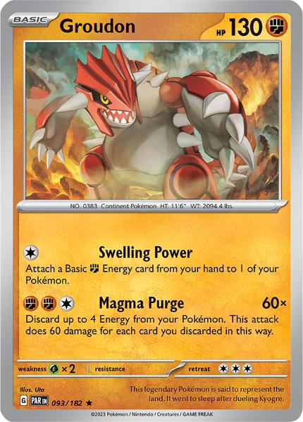 SV4 - Paradox Rift - 093/182 - Groudon - Rare