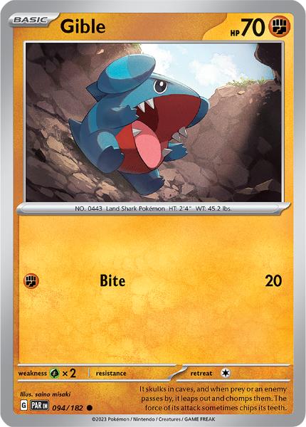 SV4 - Paradox Rift - 094/182 - Gible - Common Reverse