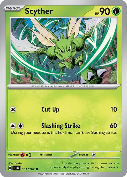 SV5 - Temporal Forces - 001/162 - Scyther - Common Reverse